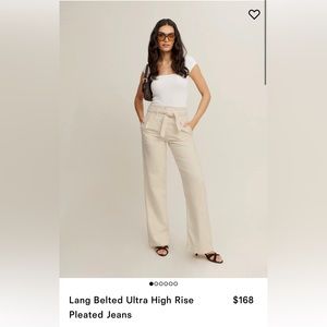 REFORMATION Lane Belted Ultra High Rise Jeans
